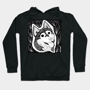 kawaii winter dog wolf ecopop Hoodie